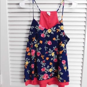 Floral racerback flowy tank